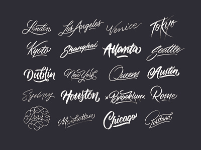 Cities | A Raw Brush Lettering Series cities ginozko lettering newyork places typography