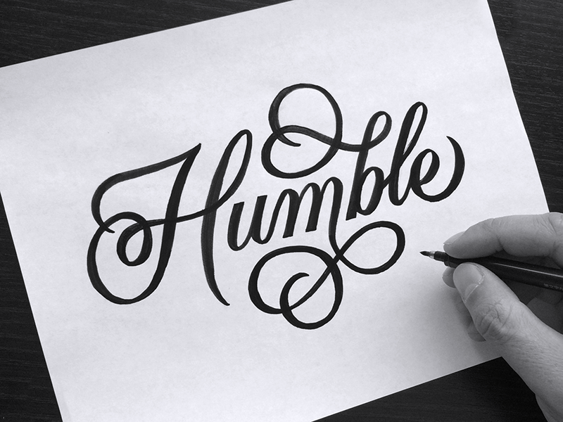 Humble typography ginozko lettering humble handlettering