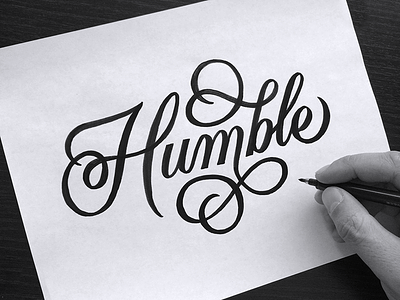 Humble ginozko handlettering humble lettering typography