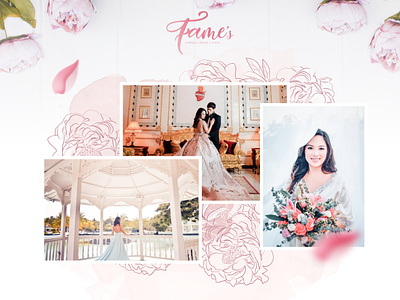 Fames Wedding & Events design flat illustration logo typography ui vector web website