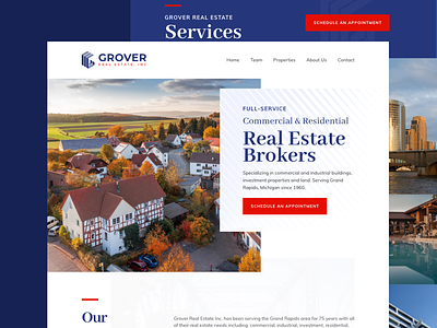 Grover Real Estate design typography ui web website