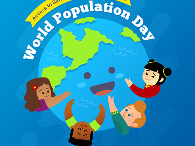World Population Day design flat illustration vector