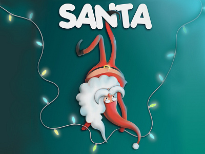 Santa adobe ai character design illustration photoshop santa