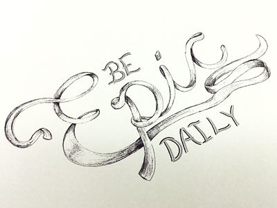 Epic Day doodle letters sketch type