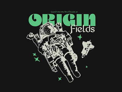 Origin Fields Merch Design merch merch design print spaceman tee