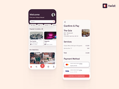 Twist - Venue Booking App