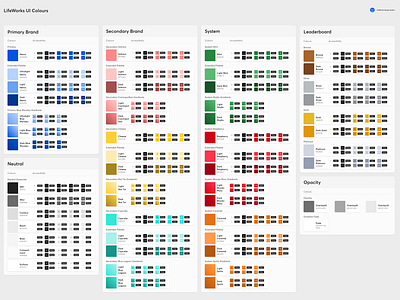 LW UI Colours - Design System
