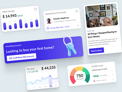 Investment and savings app UI component app design dribbble shot financial investments savings ui ux