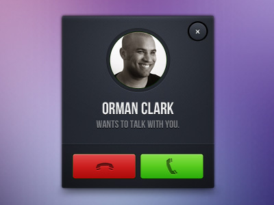 Incoming call button dark incoming call ui ux widget