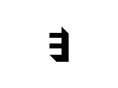 Negative space E branding geometric graphic design grid identity lettering logo logo design minimalist modern