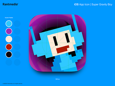 Super Gravity Boy App Icon app icon gravity indie games ios mobile games rantmedia retro super gravity boy