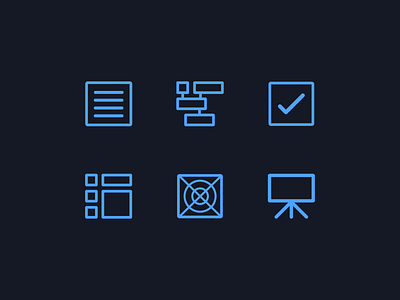 Workflow Icons graphic design icons icons set presentation stephen leadbetter symbols uidesign visual communication workflow