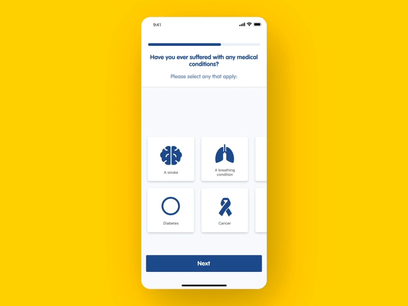 Medical Form Interaction Concept app concept insurance mobile apps rantmedia travel ui design ux design uxui
