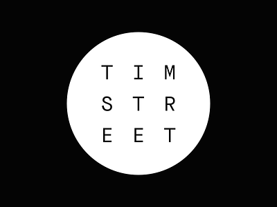 Tim Street circular dark logo type
