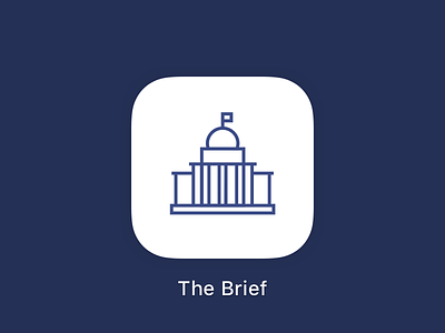 The Brief app blue icon news whitehouse