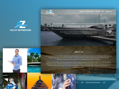 Single page website for a Yacht refinishing company. design singlepagewebsite ui web webdesign