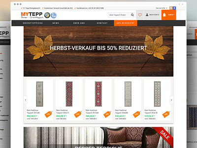 An E-commerce website for a German business