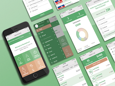 An app to manage your charities and charity targets android app mobile app mobile app design mobile app development