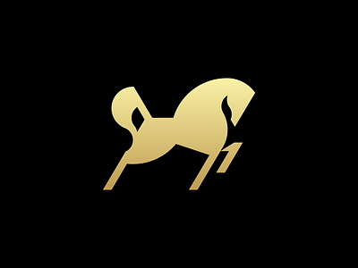 No 1. Horse brand branding design elegant gold grid horse identity illustration label logo ratio ui ux vector