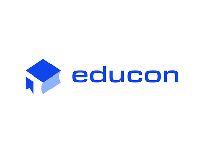 Educon book brand branding design education forsale identity knowledge learning logo logotype premade school typography vector