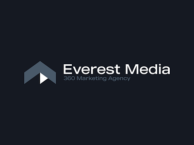 Everest Media agency arrow brand branding design everest growth identity illustration logo logobrand logodesign logomark mark marketing media vector