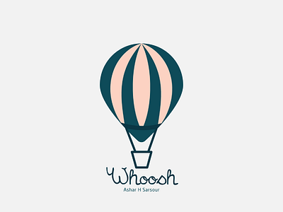 Whoosh logo balloon branding dailylogochallenge design logo vector