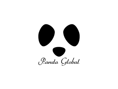 Panda global branding dailylogochallenge design logo negative space panda vector