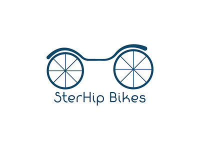 SterHip Bikes bicycle bike blue branding dailylogochallenge idea sterhip bikes vector