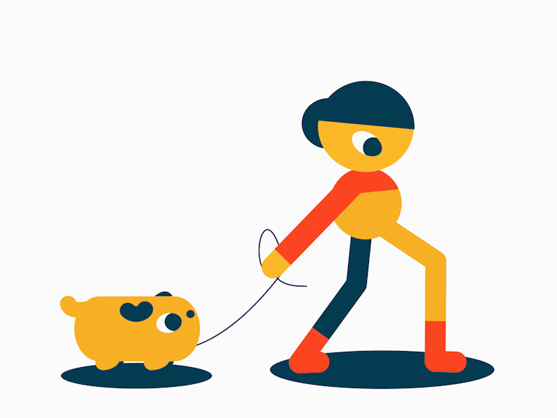 Walki 2d after effects animation character dog illustration motion vector walk cycle