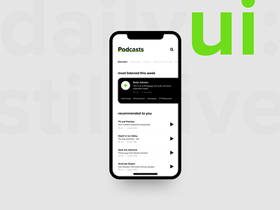 DailyUI 009 – Player 009 app app concept concept dailyui design digital mobile player ui ui ux ux white