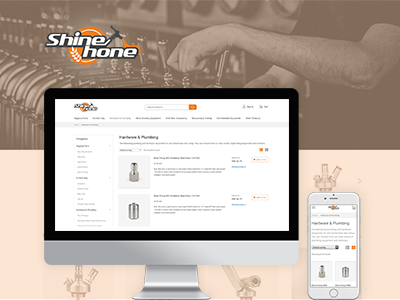 Shinehone illustrator branding responsive mobile design web