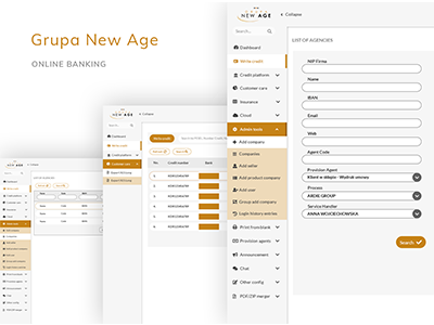 Grupa New Age branding design illustrator mobile responsive web