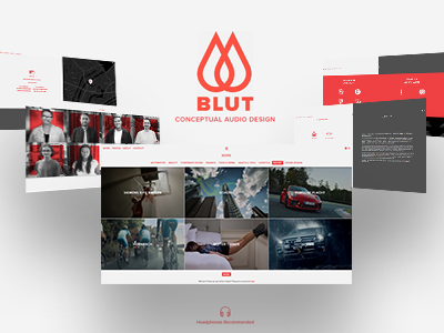 Blut branding design illustrator logo mobile responsive ui ux web website