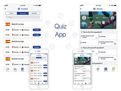 Quiz App app design illustrator mobile responsive ui ux web