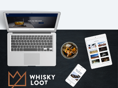 Whiskey Loot app website ux ui mobile branding web responsive illustrator design