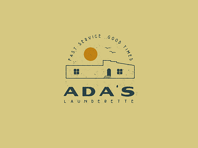 Ada’s Lauderette restaurant branding restaurant logo