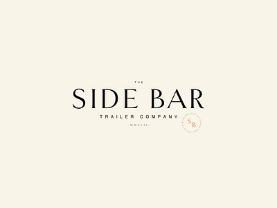 Side Bar Mobile Bar branding logos restaurant branding typography weddings