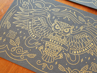 Owl Prints black gold limited mama owl print promo sauce silkscreen