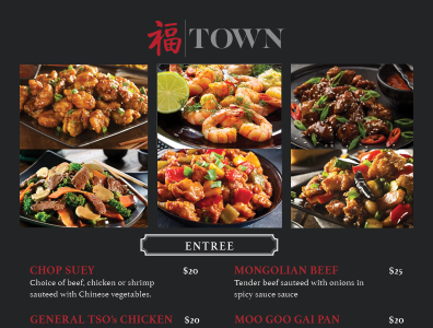 TOWN Restaurant Menu