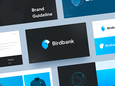 Birdbank - Brand Guidelines b bank banking bird blue brand brandbook branding digital bank golden ratio grid guideline identity letter b logo logo b logo concept logo design logo structure structure