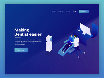 AI For Future Dentists animation animation 2d artificial intelligence artificialintelligence dentist dentists future futuristic illustration isometric isometric animation isometric design motiongraphic motiongraphics robot