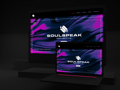 SoulSpeak Collective: Landing Page brandidentity branding creative design electronicmusic graphicdesign illustration landingpage logo minimal musiclabel recordlabel typography wavemusic webdesign