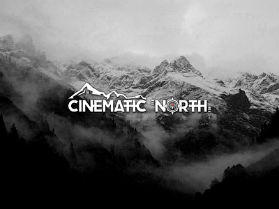 Cinematic North brandidentity branding canada compass creative design graphicdesign illustration logo logodesign minimal modern mountains typography