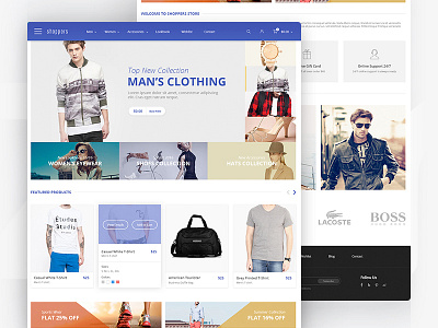 Shopping Store clean concept ecommerce fashion interface shop store ui user ux web design