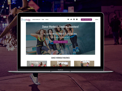 Danceworkouts dance responsive webdesign website workouts