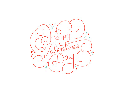 Happy Valentines Day card day holiday script type valentines