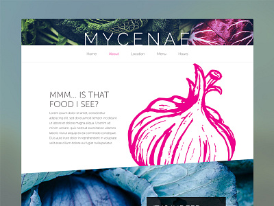 Food Site branding food garlic greek illustration one pager organic restaurant scrolling web website yum