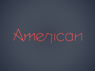 American america blue custom made red type usa white wordmark