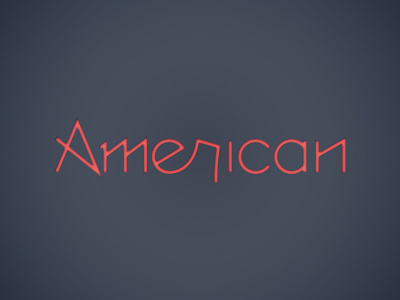 American america blue custom made red type usa white wordmark