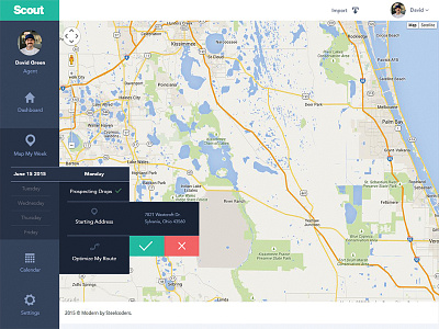 Scout map mobile navigation scout ui ux web app